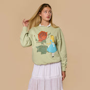 Alice in Wonderland Embroidered Crewneck