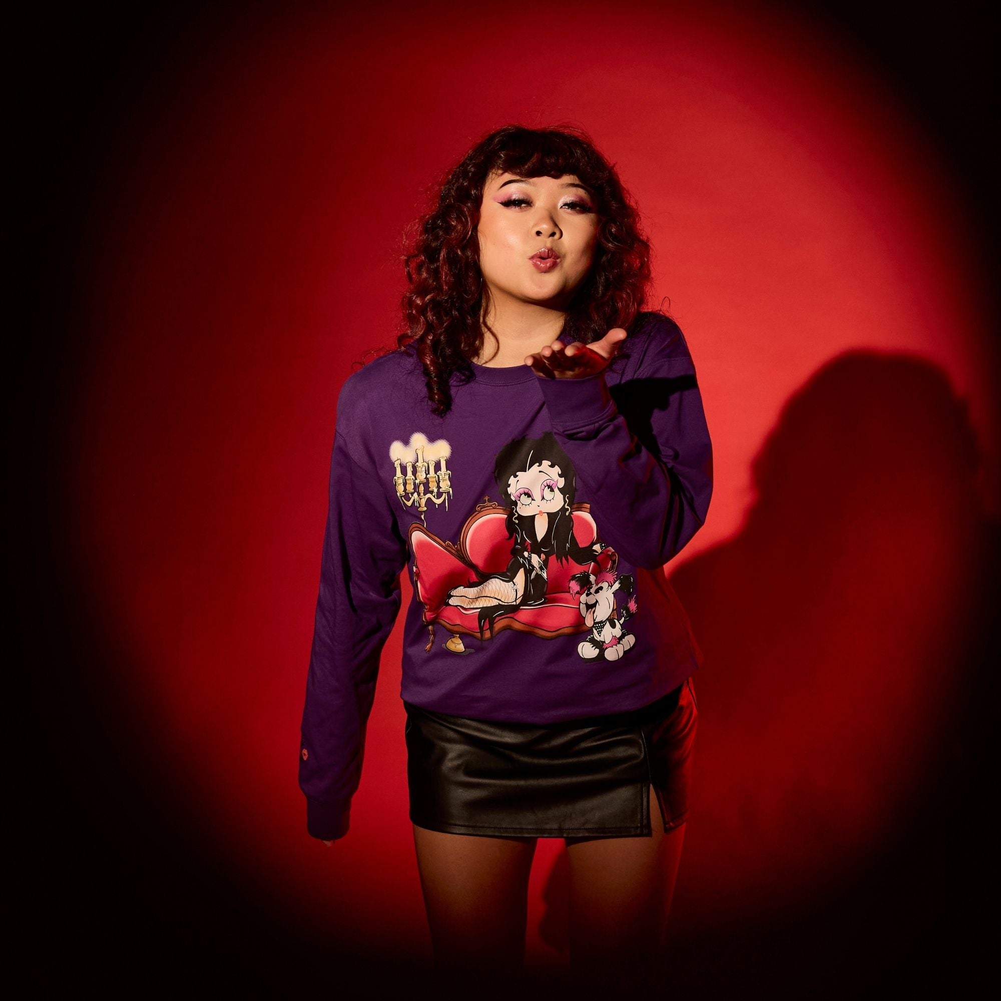 Betty Boop x Elvira Long Sleeve T-Shirt